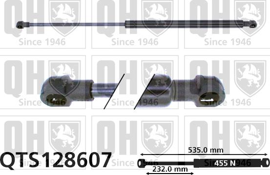 Quinton Hazell QTS128607 - Газовая пружина, упор autospares.lv