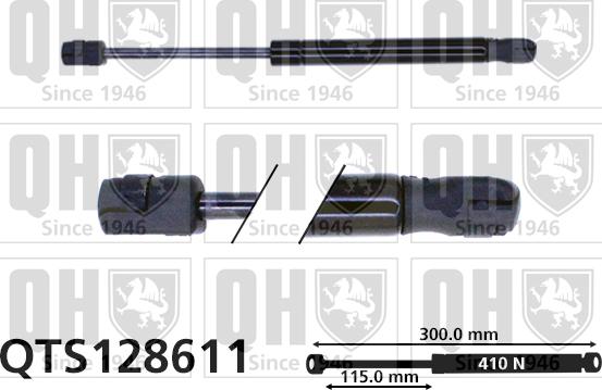 Quinton Hazell QTS128611 - Газовая пружина, упор autospares.lv