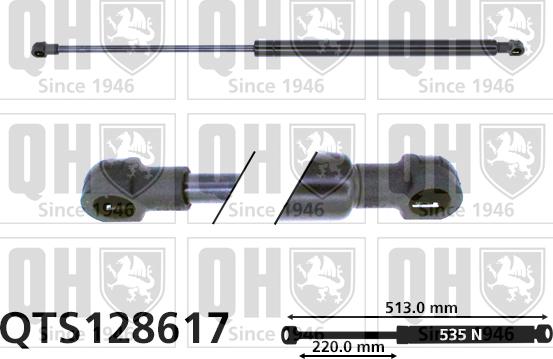 Quinton Hazell QTS128617 - Газовая пружина, упор autospares.lv