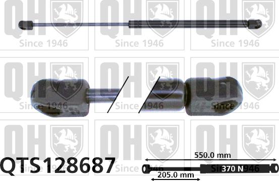 Quinton Hazell QTS128687 - Газовая пружина, упор autospares.lv