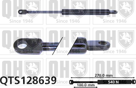 Quinton Hazell QTS128639 - Газовая пружина, капот autospares.lv