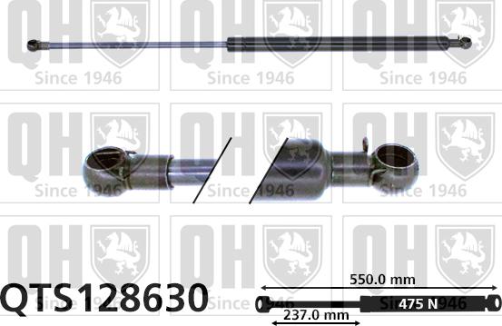 Quinton Hazell QTS128630 - Газовая пружина, упор autospares.lv