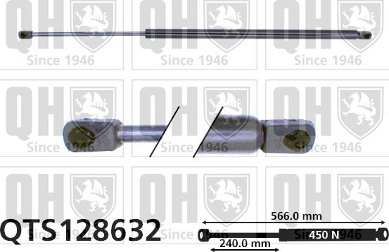 Quinton Hazell QTS128632 - Газовая пружина, упор autospares.lv