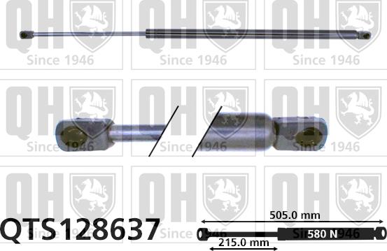 Quinton Hazell QTS128637 - Газовая пружина, упор autospares.lv