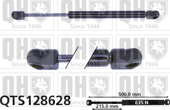 Quinton Hazell QTS128628 - Газовая пружина, упор autospares.lv