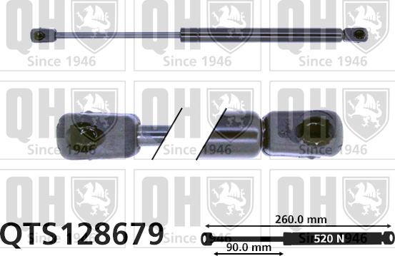 Quinton Hazell QTS128679 - Газовая пружина, упор autospares.lv