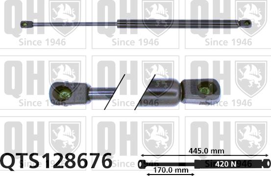 Quinton Hazell QTS128676 - Газовая пружина, упор autospares.lv