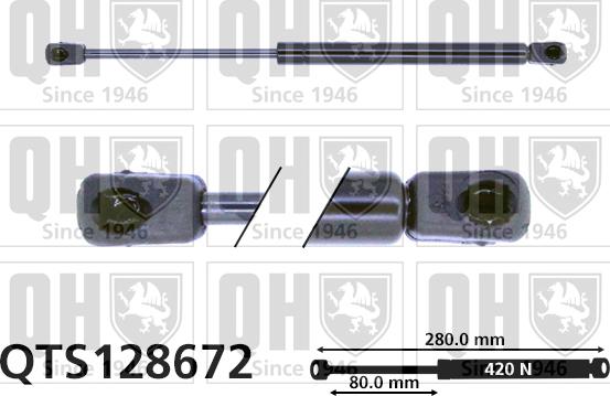 Quinton Hazell QTS128672 - Газовая пружина, упор autospares.lv