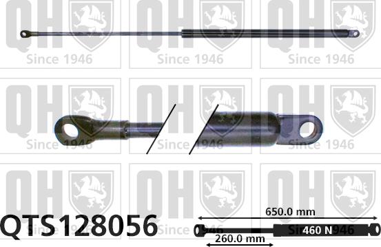 Quinton Hazell QTS128056 - Газовая пружина, упор autospares.lv