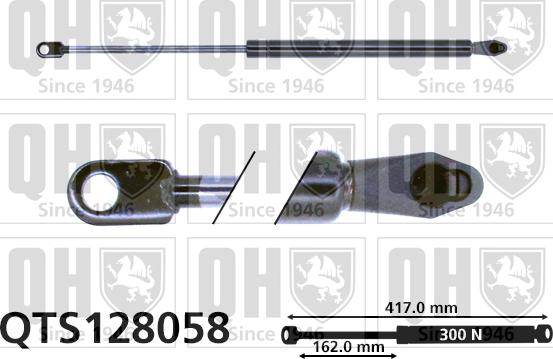 Quinton Hazell QTS128058 - Газовая пружина, упор autospares.lv