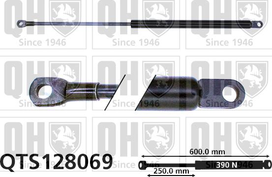 Quinton Hazell QTS128069 - Газовая пружина, упор autospares.lv