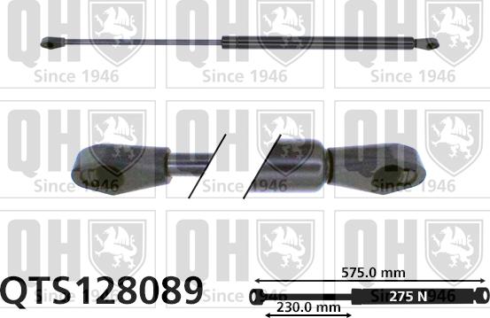 Quinton Hazell QTS128089 - Газовая пружина, упор autospares.lv