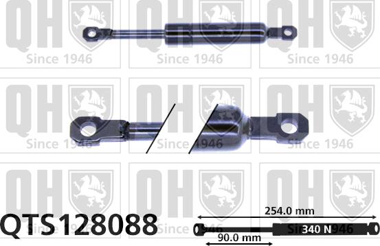 Quinton Hazell QTS128088 - Газовая пружина, упор autospares.lv