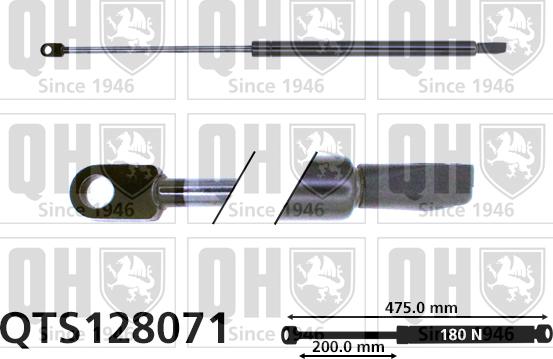 Quinton Hazell QTS128071 - Газовая пружина, упор autospares.lv