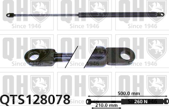 Quinton Hazell QTS128078 - Газовая пружина, капот autospares.lv