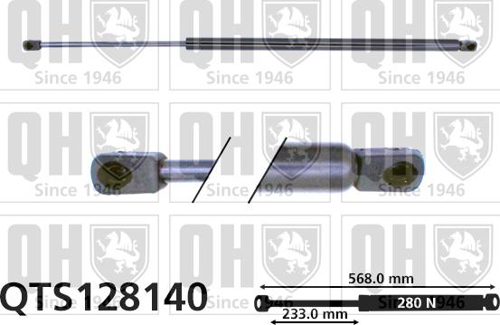 Quinton Hazell QTS128140 - Газовая пружина, упор autospares.lv