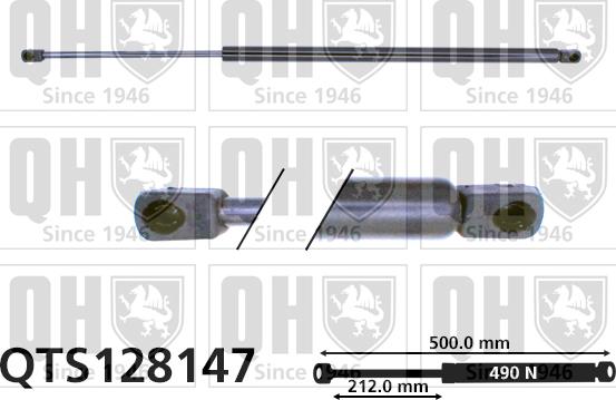 Quinton Hazell QTS128147 - Газовая пружина, упор autospares.lv