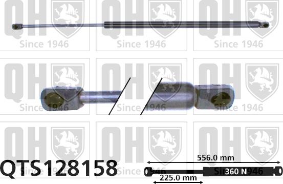 Quinton Hazell QTS128158 - Газовая пружина, упор autospares.lv