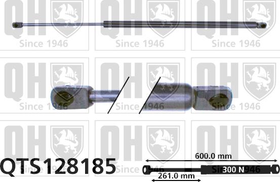 Quinton Hazell QTS128185 - Газовая пружина, упор autospares.lv