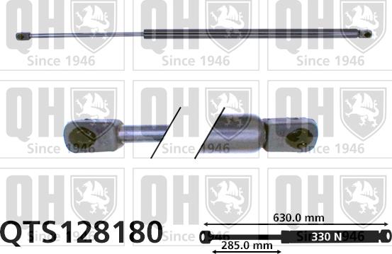 Quinton Hazell QTS128180 - Газовая пружина, упор autospares.lv