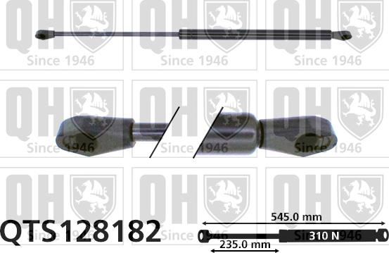 Quinton Hazell QTS128182 - Газовая пружина, упор autospares.lv