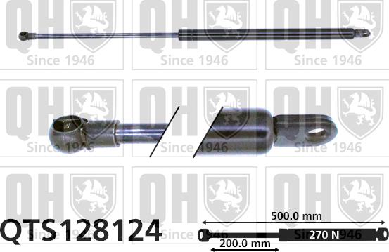 Quinton Hazell QTS128124 - Газовая пружина, упор autospares.lv