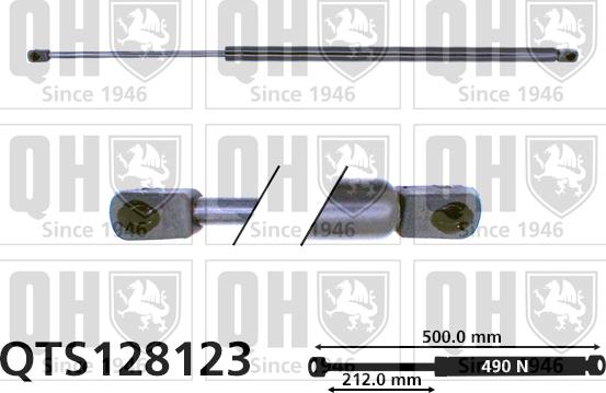 Quinton Hazell QTS128123 - Газовая пружина, упор autospares.lv