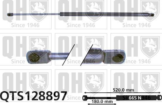 Quinton Hazell QTS128897 - Газовая пружина, упор autospares.lv