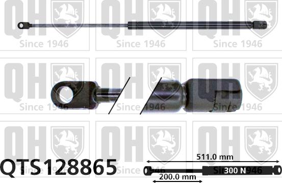 Quinton Hazell QTS128865 - Газовая пружина, упор autospares.lv