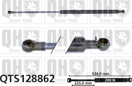 Quinton Hazell QTS128862 - Газовая пружина, упор autospares.lv