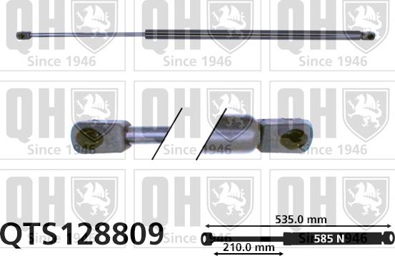 Quinton Hazell QTS128809 - Газовая пружина, упор autospares.lv