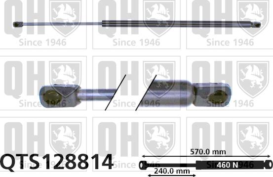 Quinton Hazell QTS128814 - Газовая пружина, упор autospares.lv