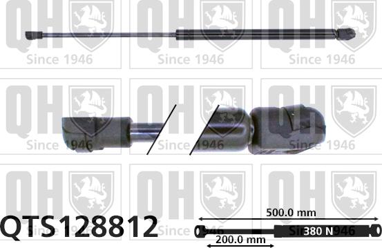 Quinton Hazell QTS128812 - Газовая пружина, упор autospares.lv