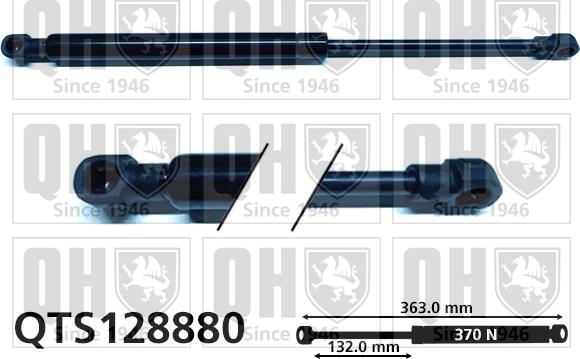 Quinton Hazell QTS128880 - Газовая пружина, упор autospares.lv