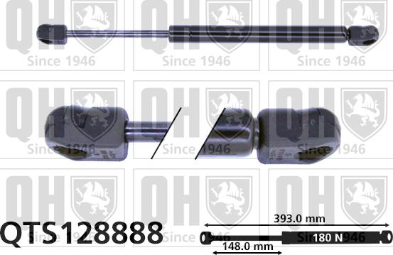 Quinton Hazell QTS128888 - Газовая пружина, заднее стекло autospares.lv