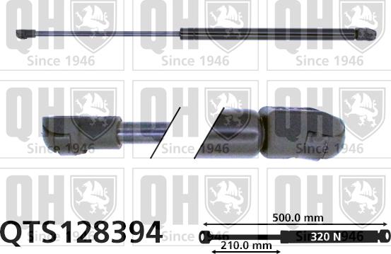 Quinton Hazell QTS128394 - Газовая пружина, упор autospares.lv