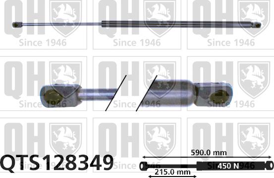 Quinton Hazell QTS128349 - Газовая пружина, упор autospares.lv