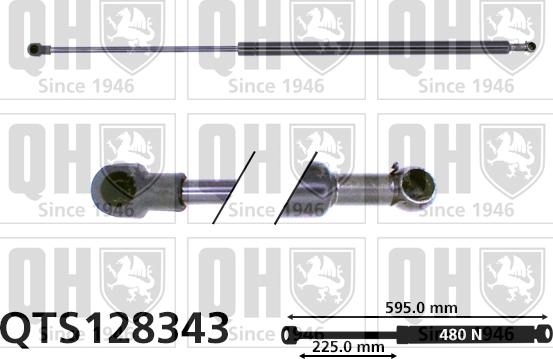 Quinton Hazell QTS128343 - Газовая пружина, упор autospares.lv