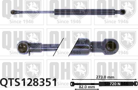 Quinton Hazell QTS128351 - Газовая пружина, упор autospares.lv