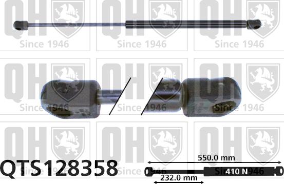 Quinton Hazell QTS128358 - Газовая пружина, упор autospares.lv