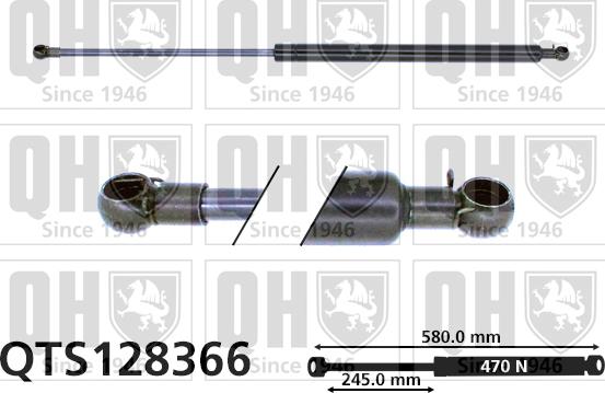 Quinton Hazell QTS128366 - Газовая пружина, упор autospares.lv