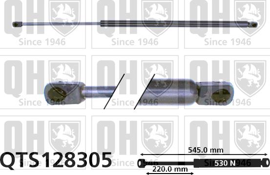 Quinton Hazell QTS128305 - Газовая пружина, упор autospares.lv