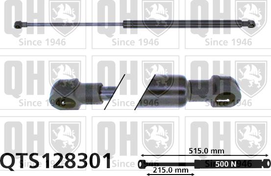 Quinton Hazell QTS128301 - Газовая пружина, упор autospares.lv