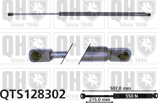 Quinton Hazell QTS128302 - Газовая пружина, упор autospares.lv