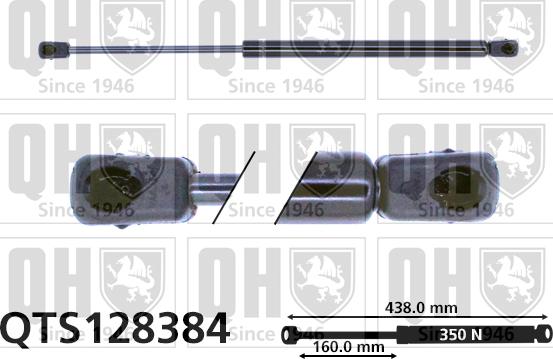 Quinton Hazell QTS128384 - Газовая пружина, упор autospares.lv