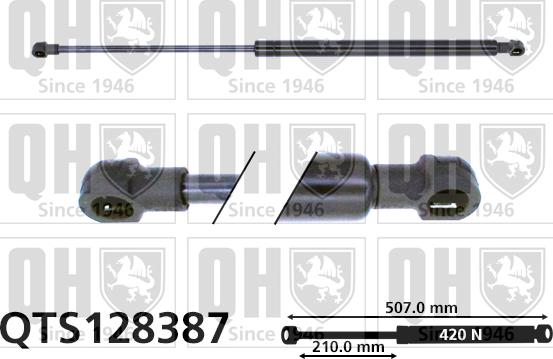 Quinton Hazell QTS128387 - Газовая пружина, упор autospares.lv