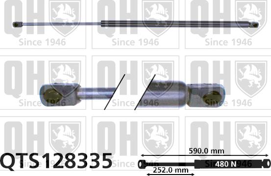 Quinton Hazell QTS128335 - Газовая пружина, упор autospares.lv