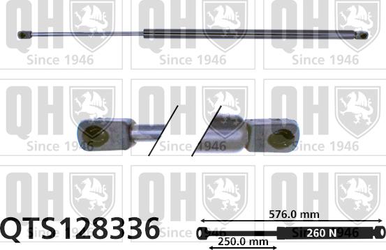 Quinton Hazell QTS128336 - Газовая пружина, упор autospares.lv