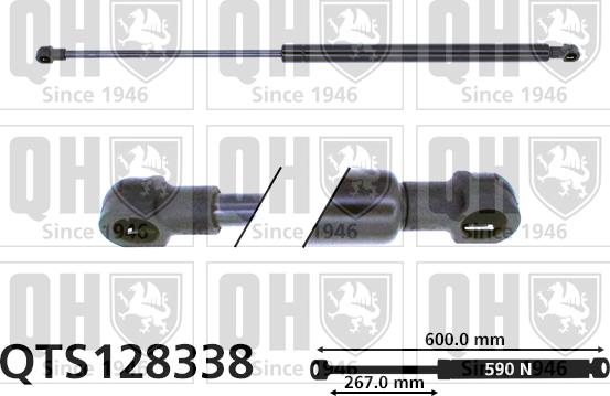 Quinton Hazell QTS128338 - Газовая пружина, упор autospares.lv