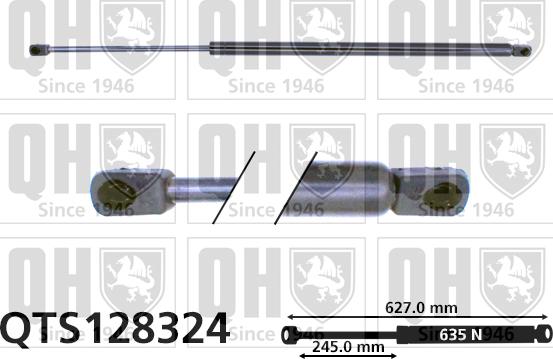 Quinton Hazell QTS128324 - Газовая пружина, упор autospares.lv